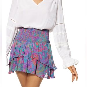 Ramy Brook Jackson Silk Printed Skirt XS NWT